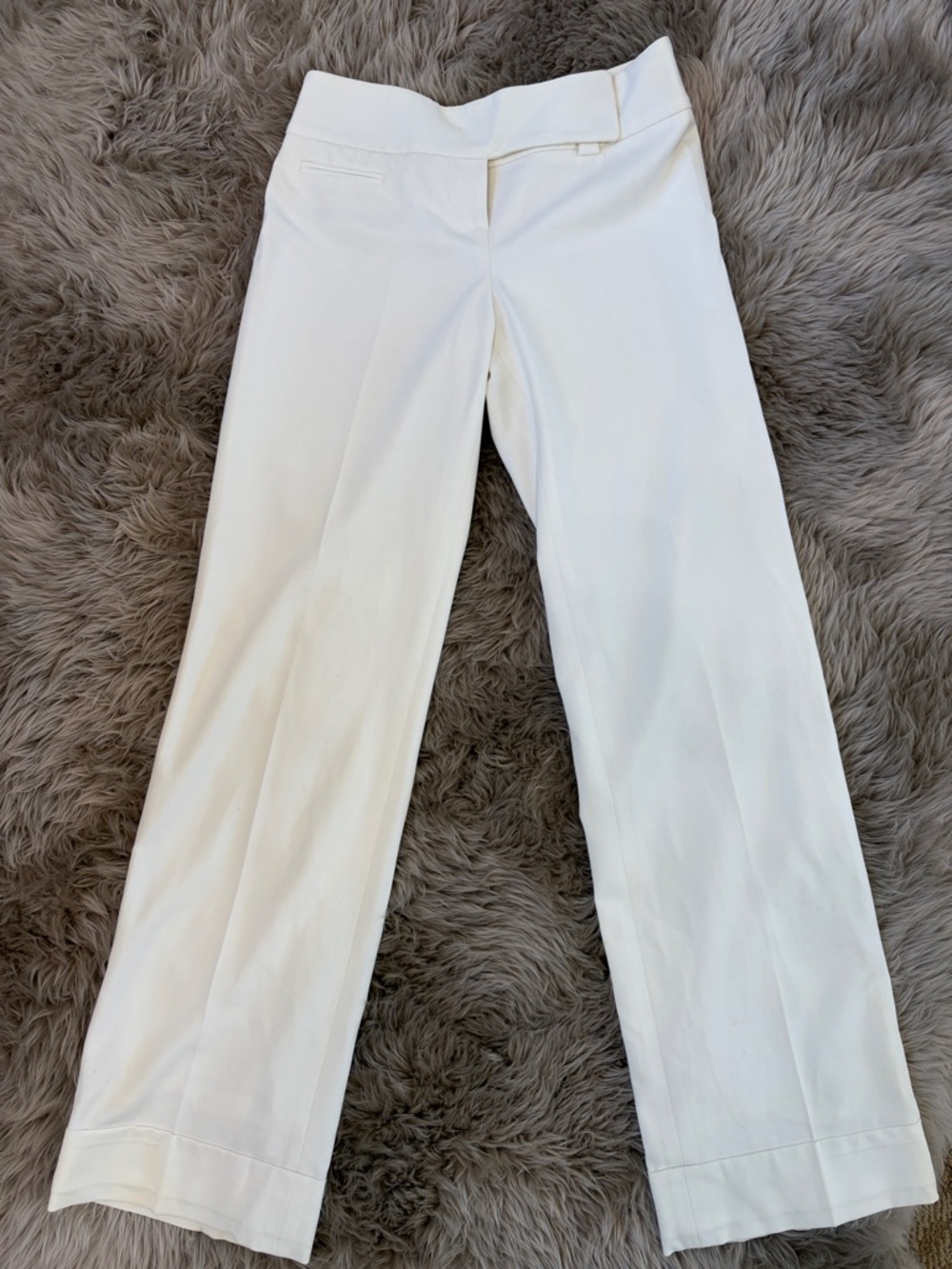 LOFT White Wide-Leg Trousers